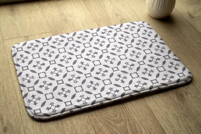 Produktbild von Badteppich Saugfähige - Badezimmer Teppich - Rutschfester Badvorleger Badematte - 75x45 cm - Braune Muster