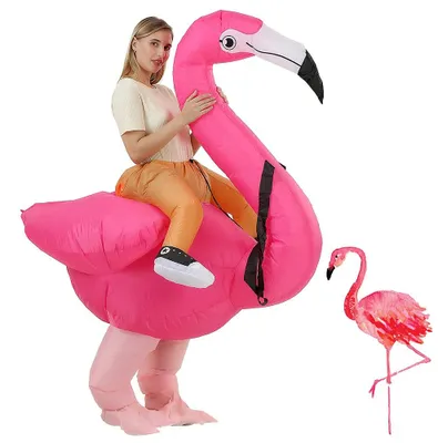 Produktbild von JASHKE Flamingo Aufblasbares Kostüm Flamingo Kostüm Erwachsener Aufblasbare Kostüme Frauen Männer Erwachsener