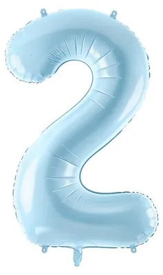 Immagine prodotto di Palloncino numero 2 in foil azzurro 86 cm
