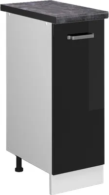 Produktbild von Apothekerschrank Vicco R-Line Schwarz Hochglanz 30 cm , AP Anthrazit, Model 45845
