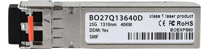 Produktbild von Kompatibler Nokia SFP28-25G-ER BlueOptics© SFP28 Transceiver, LC-Duplex, 25GBASE-ER, Singlemode Fiber, 1310nm, 40KM, DDM, 0°C/+70°C (SFP28-25G-ER-NK-BO)