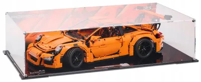 Immagine prodotto di Vetrina nera per LEGO® 42056 Technic – Porsche 911 GT3 RS, con retrostante stampata