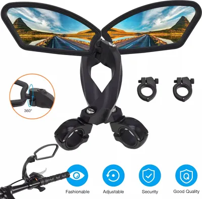 Produktbild von 2PCS Motorrad Rückspiegel Universal Fahrrad Lenker Rückansicht Spiegel
