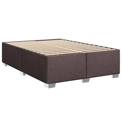 Produktbild von Bettgestell ohne Matratze Dunkelbraun 160x200 cm Stoff