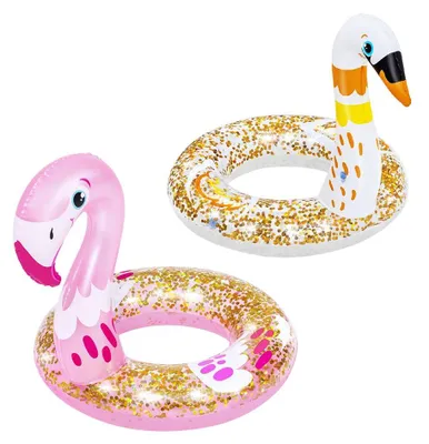 Image de Anneau gonflable 61 x 61 cm - flamant rose, cygne
