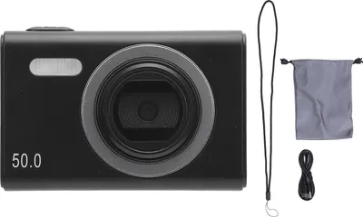 Obrázok produktu pre Vreckový digitálny fotoaparát, predný a zadný, 48 MP, nahrávanie fotografií HD videa, CCD, 2,2-palcový TFT displej na použitie doma, na cestách, čierny