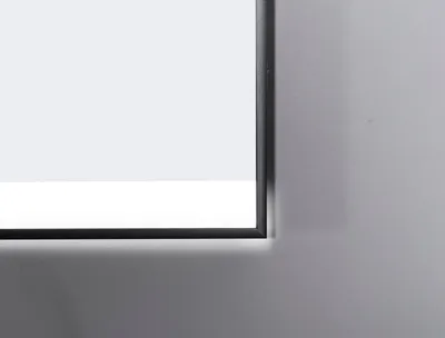 Produktbild von LED Badspiegel 120×70 cm, schwarz, Alurahmen, Licht neutralweiß, IP24