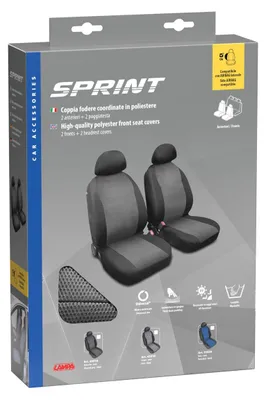 Produktbild von LAMPA Sprint Sitzschonbezug Vorne Polyester Grau Sitzbezug