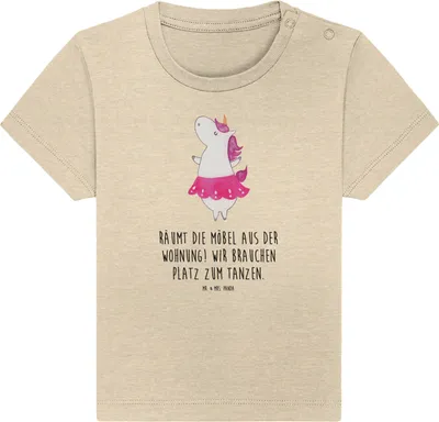 Produktbild von Mr. & Mrs. Panda  T-Shirt Einhorn Ballerina 12. - 18. Monat - Natural Raw - Geschenk, Baby Jerseyshirt, Kleinkind, Party, Babyshirt, Wohnung, Unicorn, Spaß, Shirt