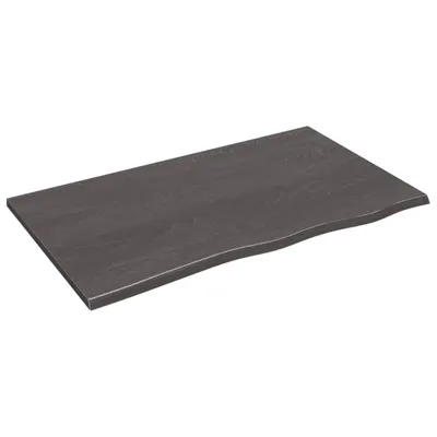 Immagine prodotto di vidaXL Piano lavabo marrone scuro 100x60x2 cm in legno massiccio trattato