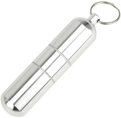 Zdjęcie produktu dla Aluminiowa papierośnica z zamkiem, wodoszczelna, trzykomorowa, srebrna