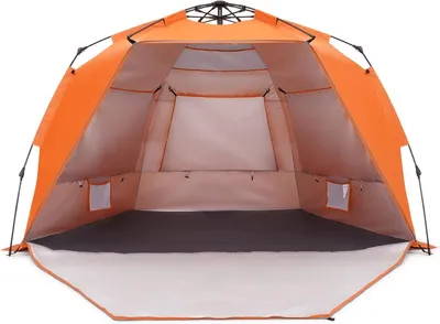 Productafbeelding van Pop Up Strandtent voor 4 Personen - Draagbaar Zonnescherm met UPF 50+ Bescherming - Eenvoudige Installatie en Ventilatie