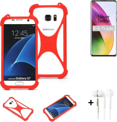 Produktbild von Handy-hülle + Kopfhörer kompatibel mit OnePlus 8 Schutz-hülle Bumper Silikon Schutz Hülle Cover Case Silikoncase Silikonbumper TPU Softcase