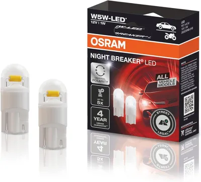 2x MIT ZULASSUNG OSRAM LED NIGHT BREAKER W5W T10 / Standlicht Kennzeichen – Produktansicht