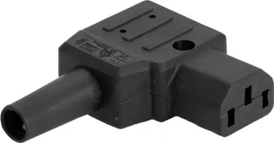 Zdjęcie produktu dla BACHMANN IEC320 C13 gniazdo kątowe 10A/250VAC, złącze śrubowe, czarne