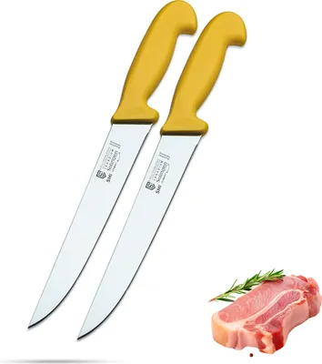 Produktbild von SMI 2 Stück 8 Zoll Küchenmesser - Solingen Metzgermesser, Fleischermesser & Kochmesser aus Edelstahl, Germany