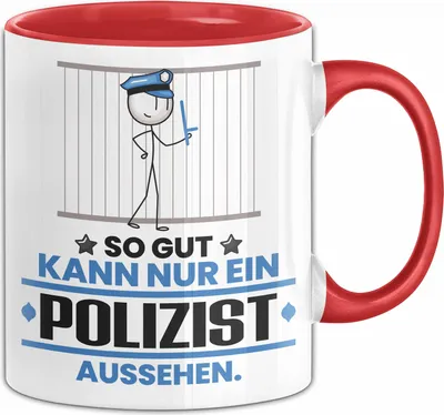 Produktbild von Polizist Geschenk Tasse So Gut Kann Nur Ein Polizist Aussehen Geschenkidee Kaffee-Becher (Rot)