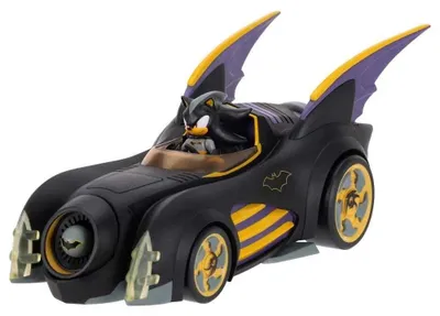 Image de Jakks Pacific Sega Sonic X Batmobile DC & Shadow - Figurine de 6 cm - Noir - Noir - Taille unique