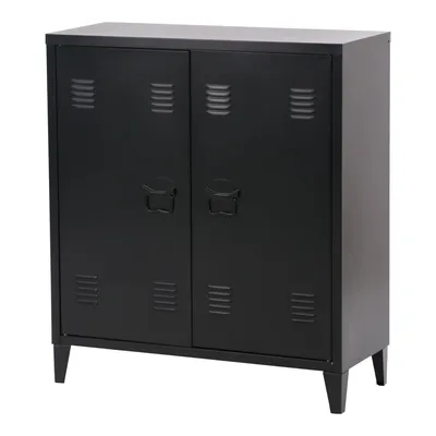 Obrázek produktu pro In And OutdoorMatch Rezavá kancelářská skříň - Kov - 90x80x33 cm - Černá - Stylový design