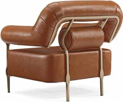Produktbild von Sessel 1 Sitzer Leder Polster Möbel Moderne Design Luxus Braun
