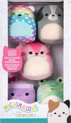 Produktbild von Jazwares Squishmallows Kuscheltier Plüsch Micromallows, 5 Stk.