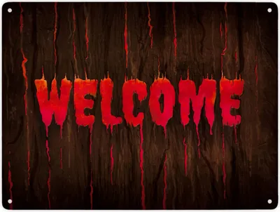 Produktbild von Welcome Metallschild XXL Schild Blechschild Aluminiumschild Emailleschild