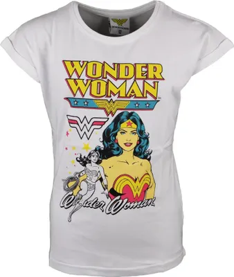 Produktbild von DC Comics Classic Wonder Woman kurzarm Kinder T-Shirt – Weiß / 158