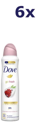 Produktbild von 6x Dove Deospray – Go Fresh Granatapfel 150 ml