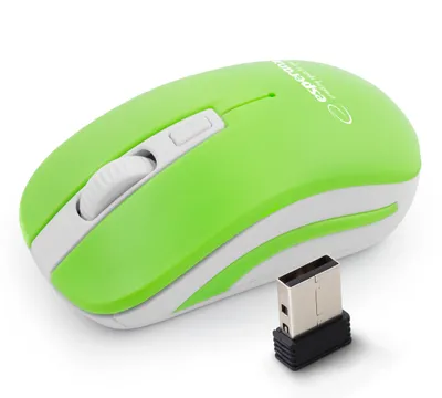 Produktbild von Esperanza Wireless 2,4 GHz optische Maus 4D USB Uranus grün/weiß