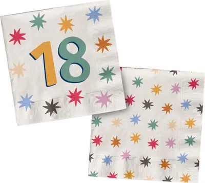 Produktbild von 20 Servietten Happy Birthday Starbust 18