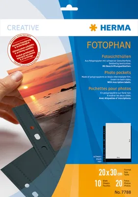 Produktbild von Fotophan-Sichthüllen 20x30cm schwarz VE=10x10 Hüllen