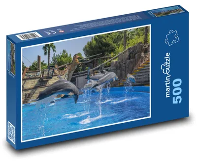 Produktbild von Puzzle 500 Springende Delfine - martinpuzzle