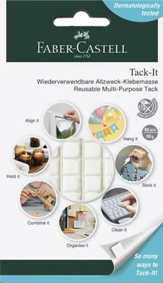 Produktbild von FABER-CASTELL Klebepads Tack-It wieder ablösbar weiß 90 Stück