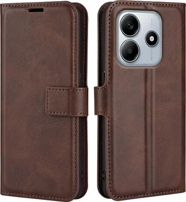 Produktbild von Xiaomi Redmi Note 14 5G Hülle - Coverup Deluxe Klapphülle - Dunkelbraun