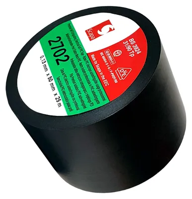 Isolierband PVC, 25 m x 50 mm, schwarz, 48 Stück
