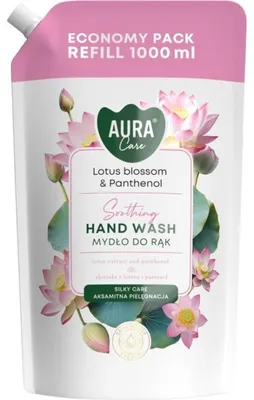 Produktbild von Flüssigseife 1000 ml, Duft: Lotusblüte und Panthenol, Aura Care