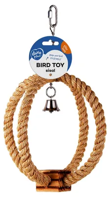 Produktbild von Duvo+ Ringseil aus Sisal mit BBQ Block und Glocke beige