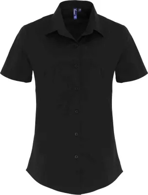 Produktbild von Premier - Hemd für Damen kurzärmlig LT5904 (3XL) (Schwarz)