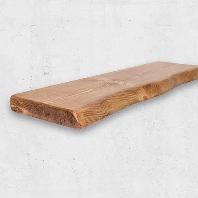 Productafbeelding van Rustieke zwevende plank van gerecycled hout 22,9 x 5 cm - wanddecoratie voor slaapkamer of woonkamer