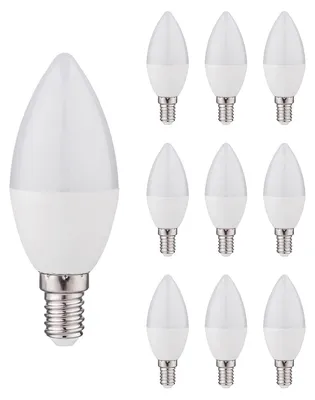 Productafbeelding van Kobi LED Kaarslamp C35 E14 Helder - 6W 470lm 3000K - Warmwit - Vervangt 60W - 10 stuks