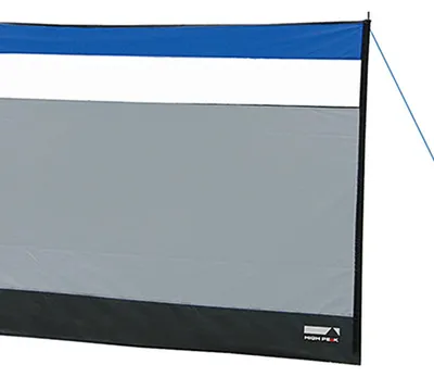 Produktbild von High Peak Windschutz Mistral, Strandschutz mit Lichtquellenfenster, 4 Stahlgestänge, variabler Aufbau möglich, grau/dunkelgrau/Blau