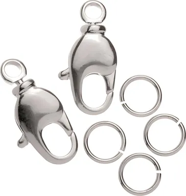 Produktbild von Glorex Karabiner drehbar 12 mm 5 Stück, silberfarben
