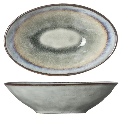 6er-Set ovale Keramikschüsseln, 14 x 9 x 4 cm, spülmaschinenfest