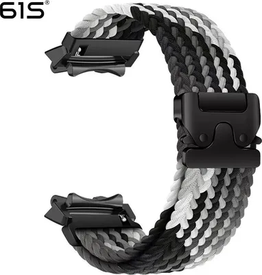 Produktbild von INF Geflochtenes Nylonarmband mit Fallschirmschnalle für Amazfit T-Rex 3 Schwarz+Grau