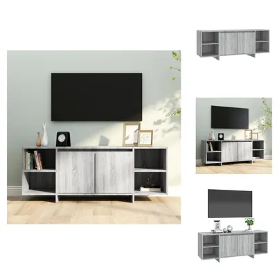 Image de vidaXL Armoire TV Gris Sonoma 130x35x50 cm Bois composite - Meuble TV