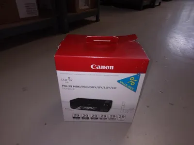 Produktbild von Canon PGI-29 MBK/PBK/DGY/GY/LGY/CO Multipack mit 6 Tinten, Schwarz, Dunkles Grau, Grau, Hellgrau, Mattschwarz, Foto schwarz, 36 ml, Multipack