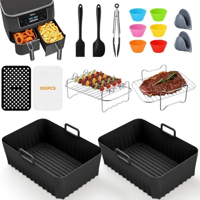 Produktbild von Heißluftfritteuse Zubehör Set für Ninja Foodi AF400EU AF300EU 17-teilig