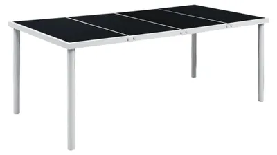 Produktbild von Garten-Esstisch, Couchtisch, Konsolentisch, Gartentisch, Balkontisch, Balkonmöbel, Beistelltisch, 190 x 90 x 74 cm, Schwarz