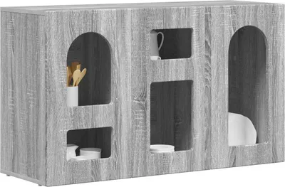 Produktbild von vidaXL Sideboard Graues Sonoma 100 x 35 x 59 cm Holzwerkstoff