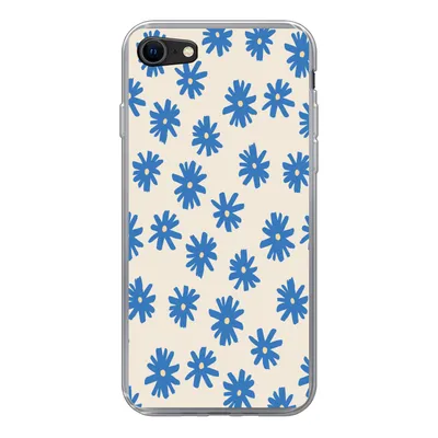 Produktbild von MuchoWow® Handyhülle Schutzhülle Hülle für iPhone SE 2022 Blume - Muster - Minimalismus Silikon Softcase Handy Hülle - Schutzhülle